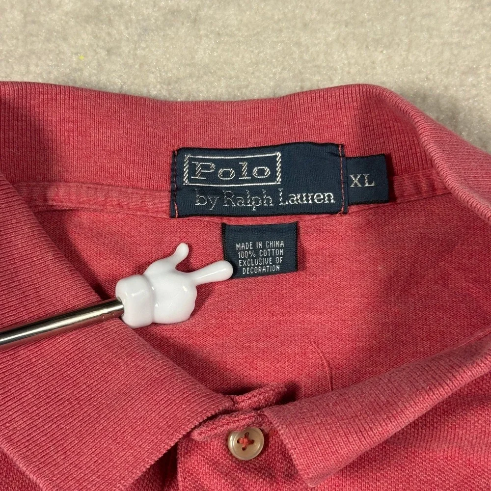 Polo Ralph Lauren Polo Shirt Mens XL Red Short Sleeve Cotton Pique Classic Fit